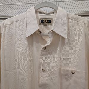 Joseph Abboud White Silk Button Down Shirt